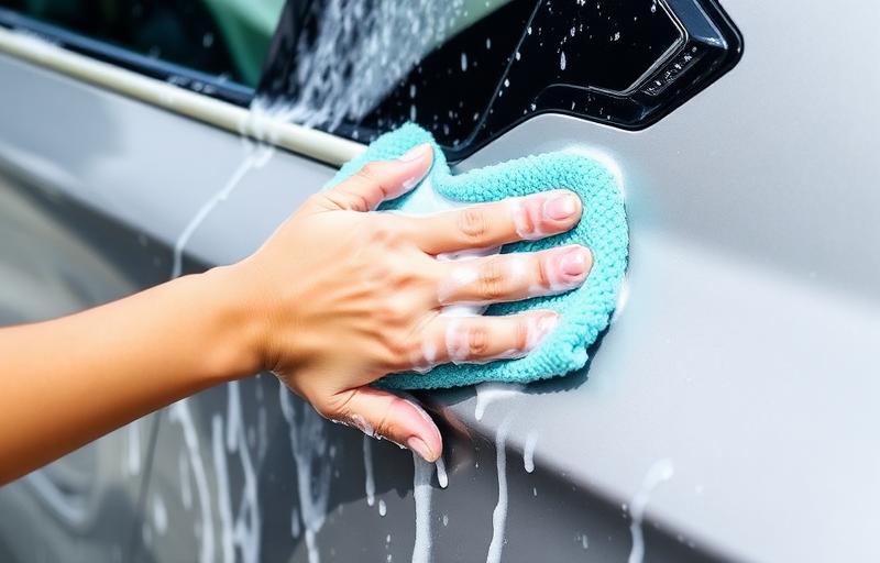 Préparation et lavage soigné d'une voiture avant application coating céramique