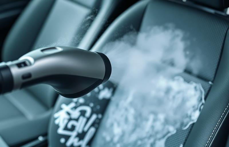 Nettoyage à la vapeur des sièges auto en tissu