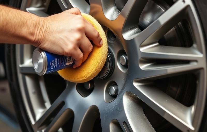 Polissage et rénovation d'une jante en aluminium avec un produit rénovateur professionnel