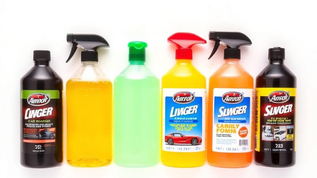 Comparatif de différents shampoings auto professionnels